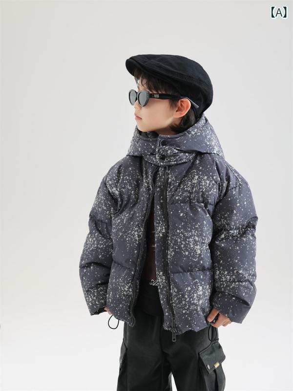 キッズ ダウンジャケット 男の子 冬用 防寒 アウター 子供服 スキーウェア 中綿入...