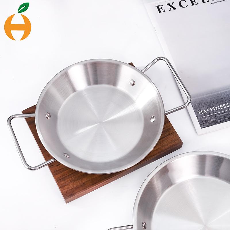 鍋 韓国風ステンレス製スープ鍋 ラーメン鍋 一人用ミニ鍋 金色 銀色 海鮮鍋 干鍋 無塗装