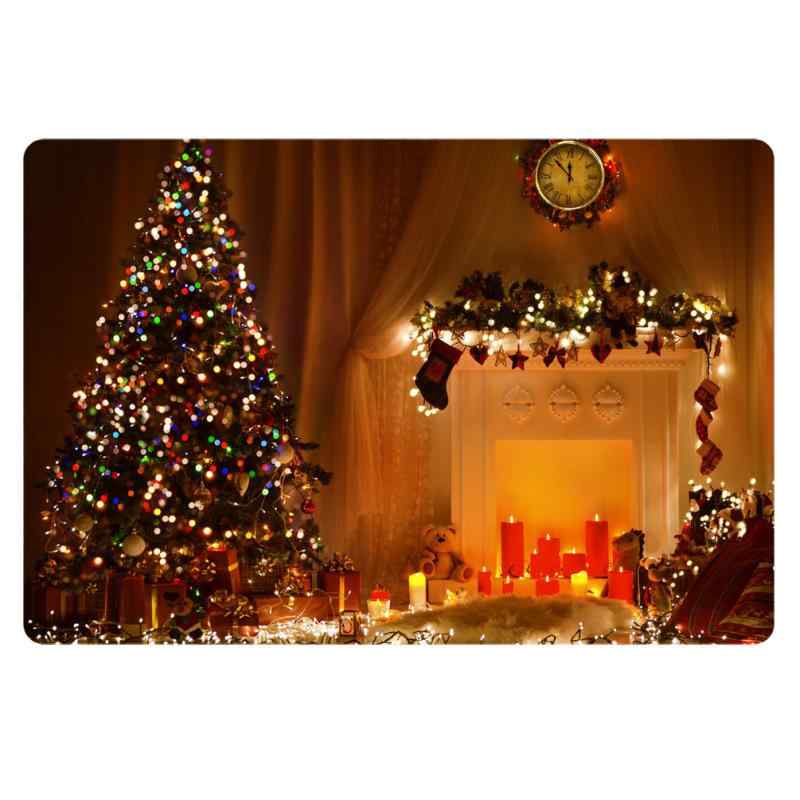 マット 玄関マット バスマット 浴室マット ラグ カーペット 長方形 ゴム 滑り止め付き 洗える 寝室 リビングルーム キッチン 子供部屋 クリスマス サンタクロース(x2)