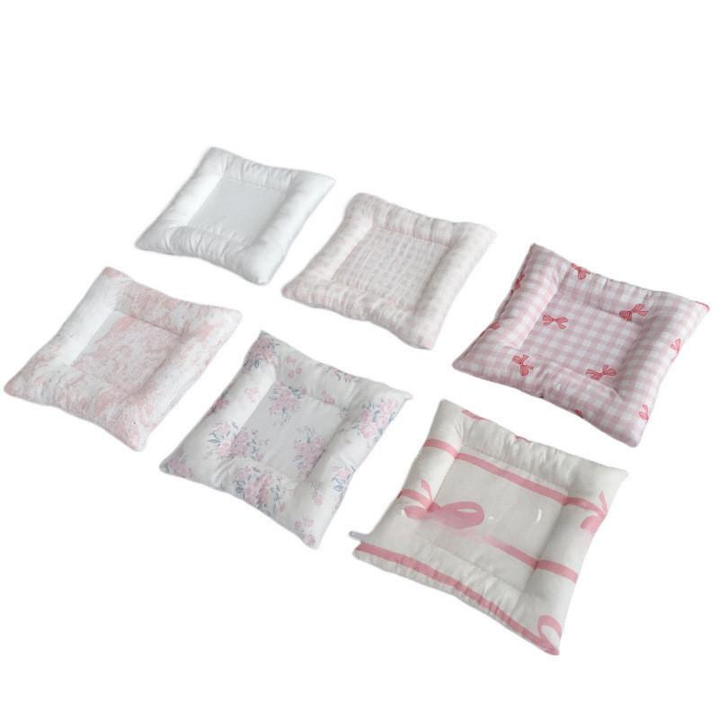 カップマット レディース キッチン雑貨 コットン リネン 韓国風 無地 花柄 格子柄 バタフライ 13cm 14cm ホワイト ピンク系 ブルー系