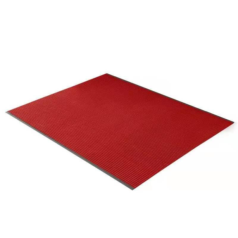 玄関マット 業務用 家庭用 ストライプ柄 ポリエステル 玄関 屋内 大判 滑り止め 吸水 カット可能 ブラック グレー レッド