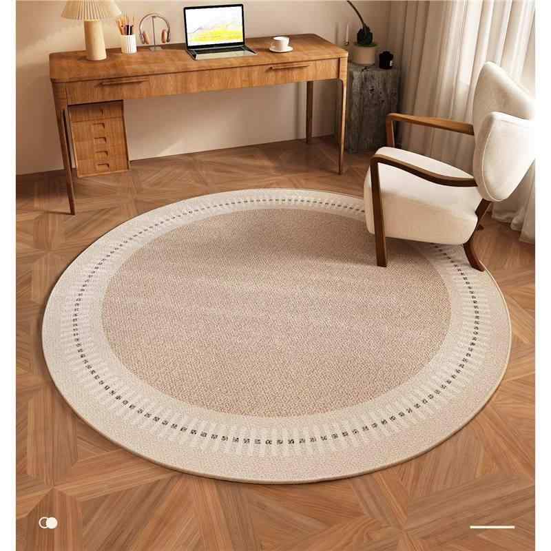Kitchen Mats - ラグ カーペット 円形 高級感 ポリエステル チェアマット チェアパッド 絨毯 無地 水洗い可能 リビング ベッドルーム 書斎