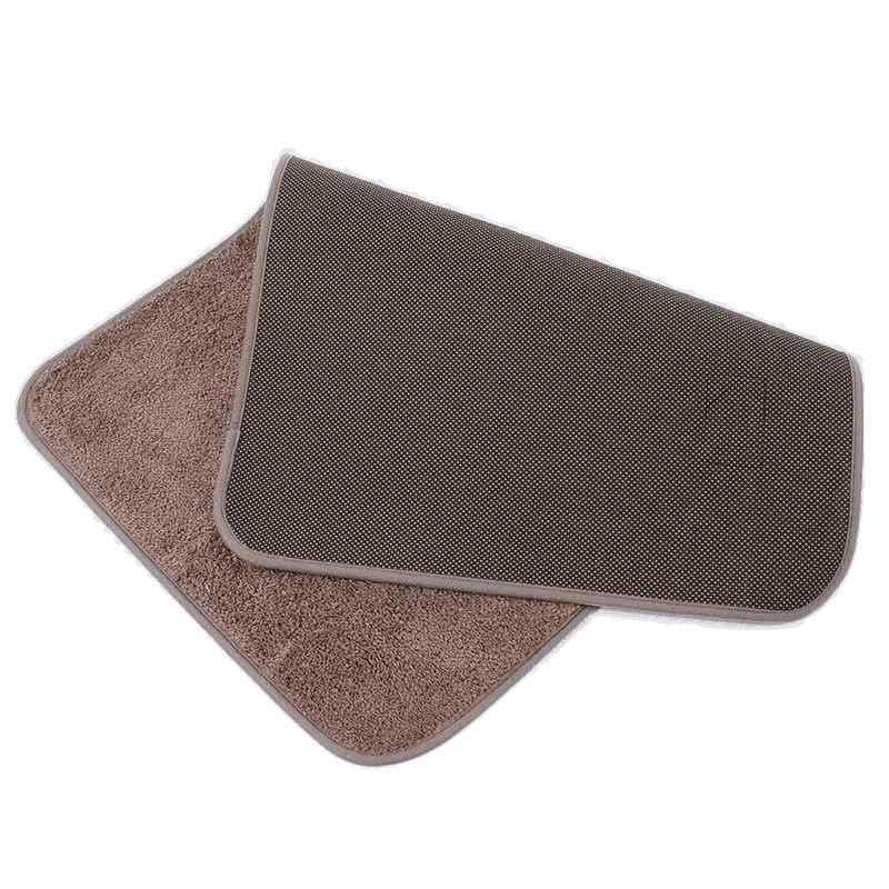 バスマット 浴室マット 超厚手 ラグ 吸水 速乾 ドアマット 玄関マット 泥落としマット ポリエステル 灰..