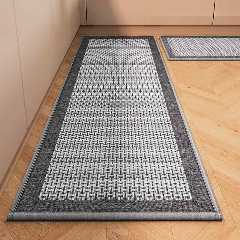 マット 厨房マット 玄関マット フロアマット キッチンマット 混紡 滑り止め 防油 防水 洗える 吸水 速乾 耐油 汚れにくい 幾何学模様 ストライプ L字形 長方形 正方形 40x60cm 50x80cm(3.0)