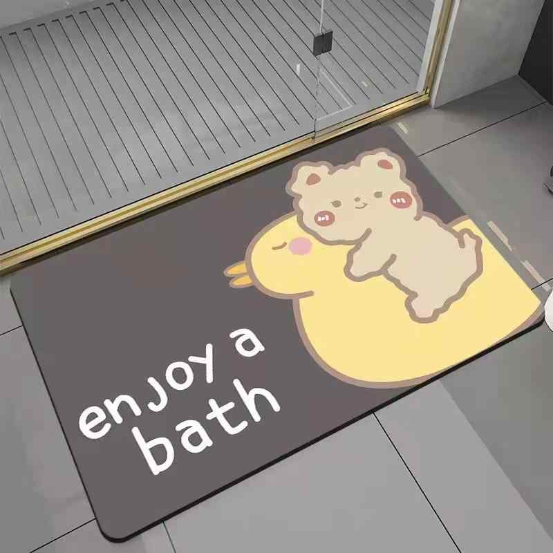 フロアマット レディース バスルーム 玄関マット 速乾 吸水 かわいい おしゃれ 浴室 トイレ 絨毯 カー..