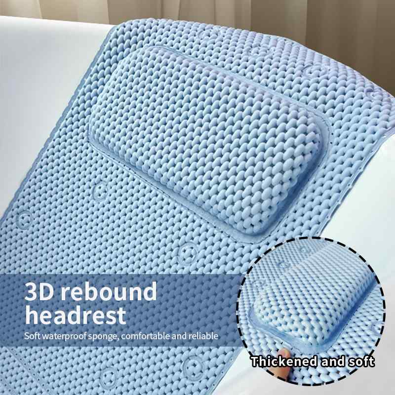 風呂マット バスタブマット 浴室マット PVC 滑り止め 吸盤付き 家庭用 SPA お風呂 枕付き 背もたれ付き..