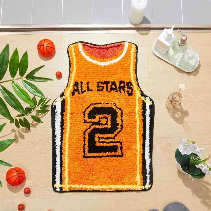 ラグ マット 2号球衣風 異形 仿羊绒 浴室マット ベッドサイド バスケット吊り下げ チェアマット リビングルーム ポリエステル ストライプ 無地 40 60cm 100 150cm 140 200cm