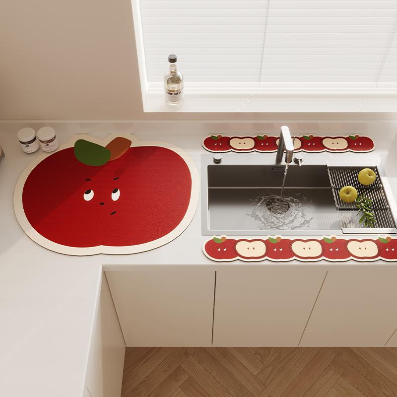 珪藻土マット 台所用品 水切りマット 食器乾燥マット カウンターマット 防水 吸水 テーブルマット プレ..