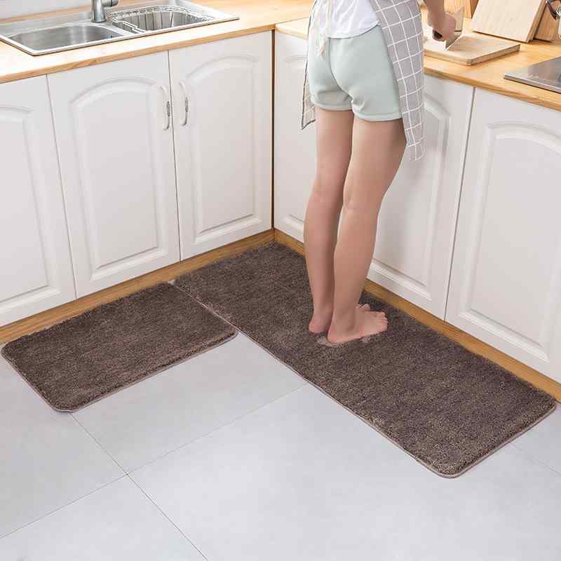 マット 玄関マット 業務用 吸水 速乾 滑り止め キッチンマット ポリエステル 無地 銀灰色 ブルー シャンパン色 コーヒー色 キャメル 40 60cm 50 80cm 40 120cm 50 120cm