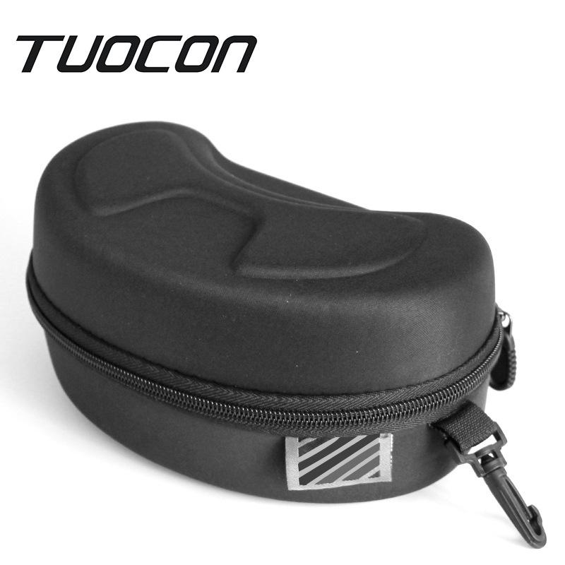 ゴーグルケース EVA製 ファスナー付き 汎用 耐圧 ブラック スキー スノーボード 大人用 子供用