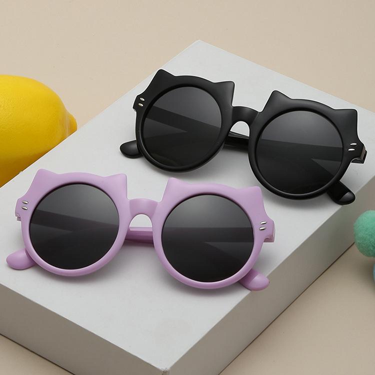 サングラス 子供用 ベビー かわいい 猫耳 UVカット 偏光サングラス 小顔 TPEE TRフレーム 紫外線対策 スポーツ 普段使い アウトドア ブラック ピンク パープル グレー レッド