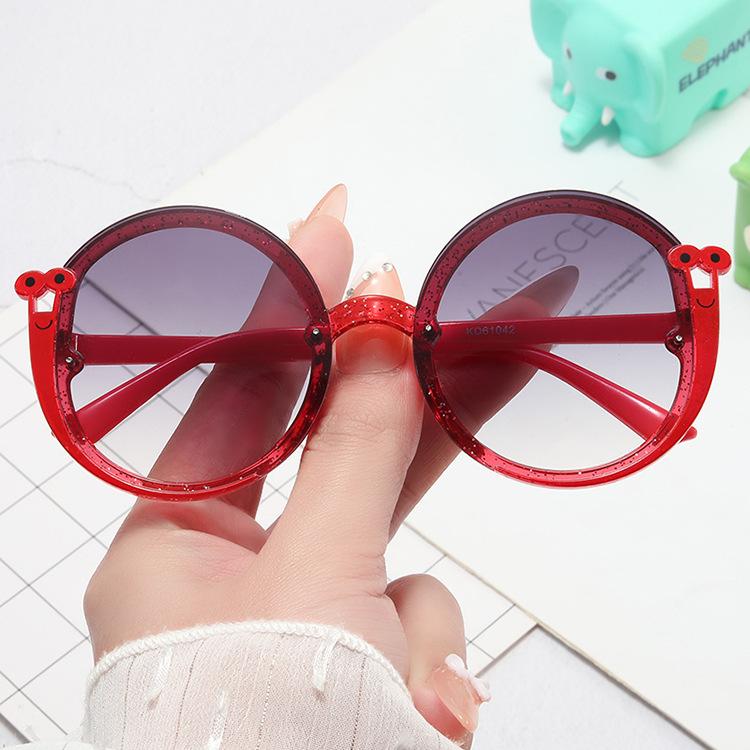 サングラス キッズ 子供用 かわいい カタツムリ UVカット 紫外線対策 прогулки спортом 旅行 お出かけ ピンク系 ブルー(4)