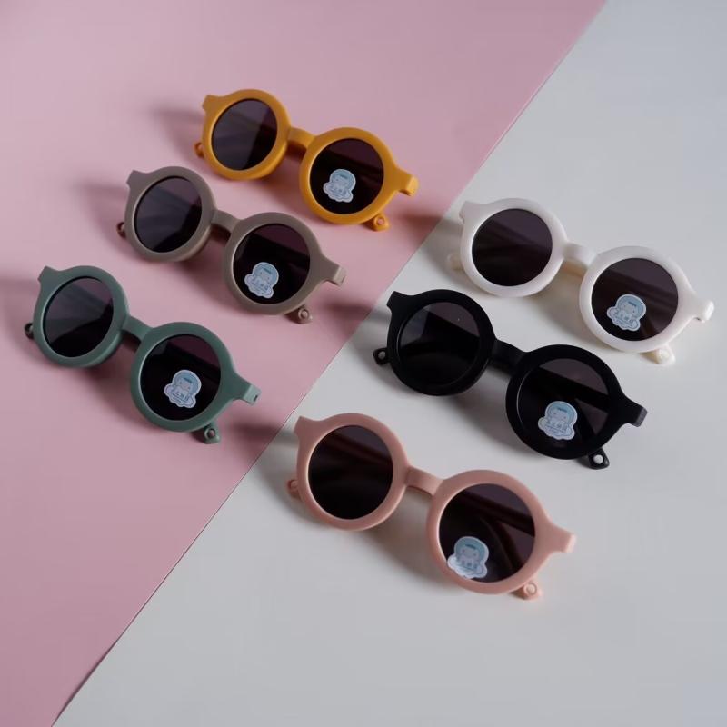 サングラス キッズ 子供用 偏光サングラス UV400 紫外線対策 0歳 1歳 2歳 3歳 幼児 ベビー用 おしゃれ かわいい ファッション 白 黒 グレー ピンク 黄色 緑 全6色 春夏