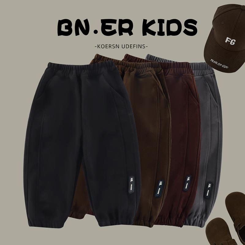 パンツ キッズ 子供服 秋冬 休闲パンツ 束脚パンツ 男の子 女の子 中童 大童 無地 80cm 90cm 100cm 110cm 120cm 130cm 140cm 150cm 160cm ブラック コーヒー 紅棕 深灰