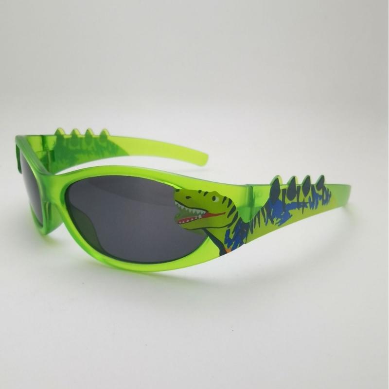 サングラス キッズ 男の子 子供用 UV400 恐竜モチーフ ファッション かわいい おもしろ パーティー 誕生日 運転 紫外線対策 舞台演出 コスプレ ハロウィン ブラック グレー グリーン(4)