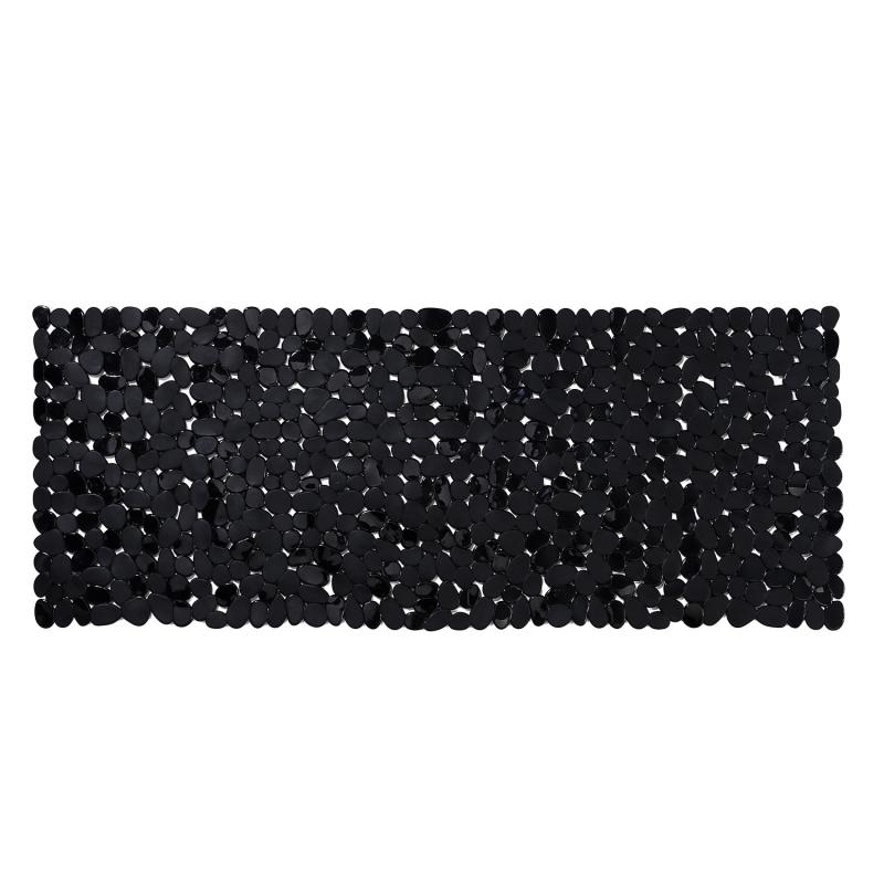 バスマット PVC製 小石 砂利 滑り止め付き 長方形 浴室 シャワー 浴槽 水洗い可能 ブラック ホワイト グレー 透明 ブルー パープル グリーン 40 100cm