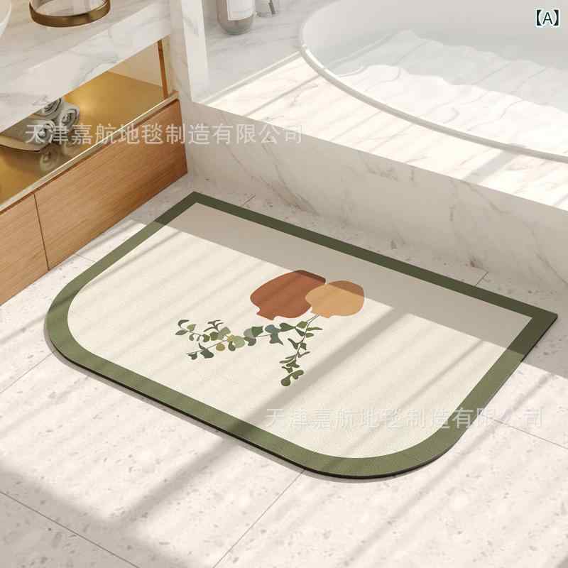 Mats - マット レディース バスマット 浴室マット 洗面所マット 玄関マット ドアマット 吸水 速乾 滑り止め 北欧風 花柄 40 60cm 50 80cm 60 90cm 80 120cm