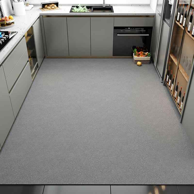 キッチンマット 大判 滑り止め 珪藻土 吸水マット 防汚 洗える おしゃれ かわいい シンプル モダン 幾何学模様 無地 グレー 緑