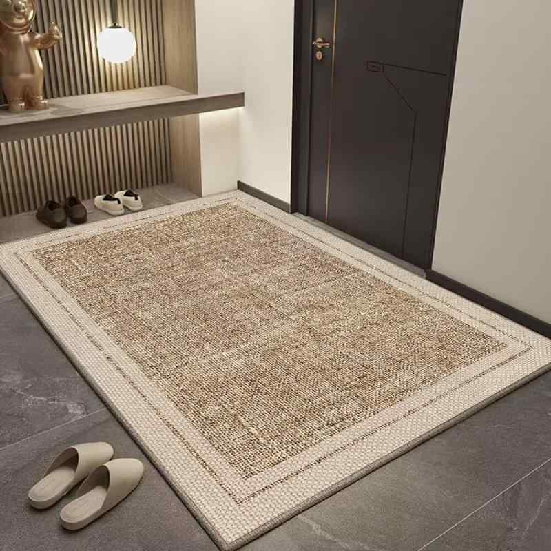 玄関マット 玄関足ふきマット ドアマット 室内用 ポリエステル 纯色 无地 滑り止め 吸水 速乾 40 60cm ..