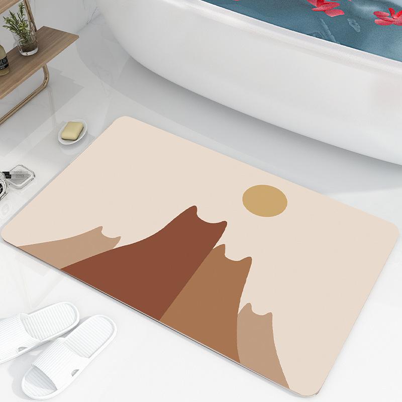 バスマット 珪藻土マット 浴室足ふきマット トイレマット ドアマット 吸水 速乾 滑り止め 40 60cm 45 7..