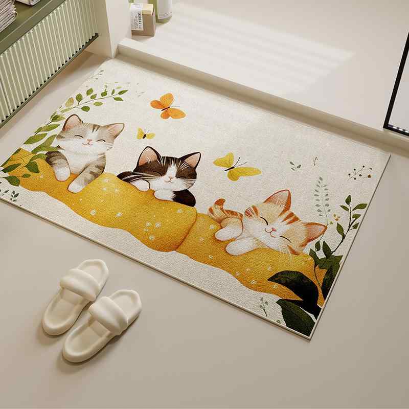 マット 浴室マット 吸水速乾 滑り止め付き ポリエステル繊維 バスマット ドアマット 足拭きマット 玄関..