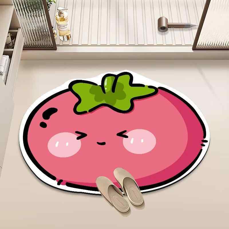 マット レディース 水晶 絨毯 吸水 滑り止め 浴室 足拭きマット 家庭用 洗面所 耐摩耗 耐汚 レッド ト..