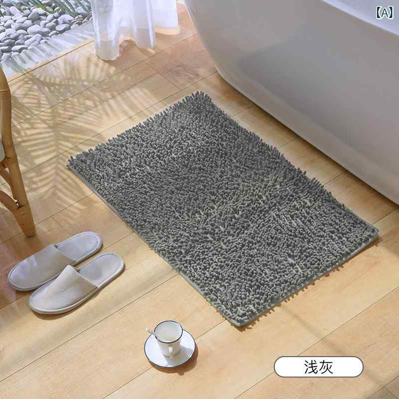 マット 玄関マット キッチンマット バスマット 再生繊維 滑り止め 吸水 速乾 洗える 無地 40 60cm 50 80cm 60 90cm グレー ブラウン レッド パープル ピンク 2