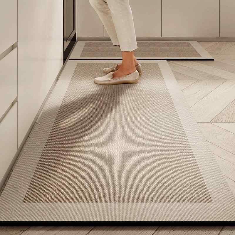 マット レディース キッチンマット 珪藻土 吸水 速乾 防滑 バスマット 2枚セット ストライプ 幾何学模様 花柄 リーフ柄 格子柄 水洗い可能 シンプル おしゃれ かわいい