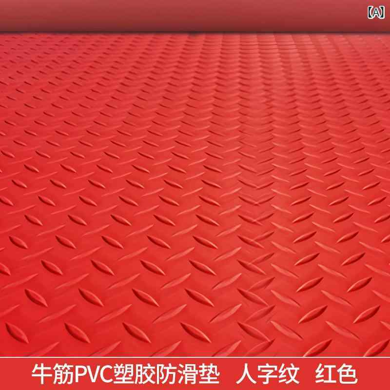 マット PVC 牛筋 人字纹 滑り止めマット キッチン 浴室 作業場 倉庫 銅銭紋 床革 床マット 2