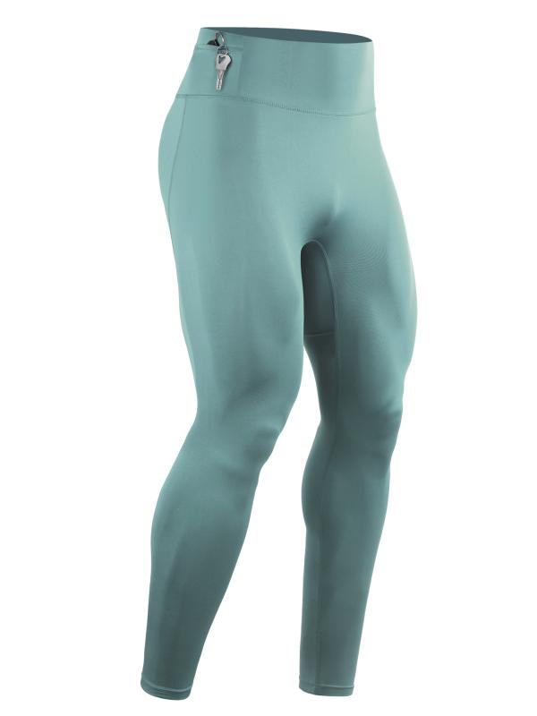 レギンス メンズ 男性用 高腰 伸縮性 あったか インナータイツ ランニング マラソン ヨガ フィットネス ズボン スポーツ トレーニング ウェア ブラック グレー(4.0)