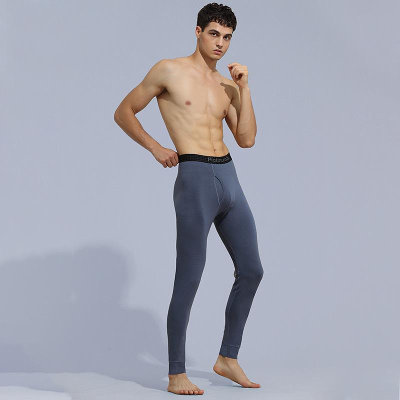 インナー メンズ 男性用 綿 混紡 無地 保温 薄手 あったか 秋冬 レギンス スパッツ 伸縮性 ストレッチ 普段使い 部屋着 ブラック グレー ネイビー