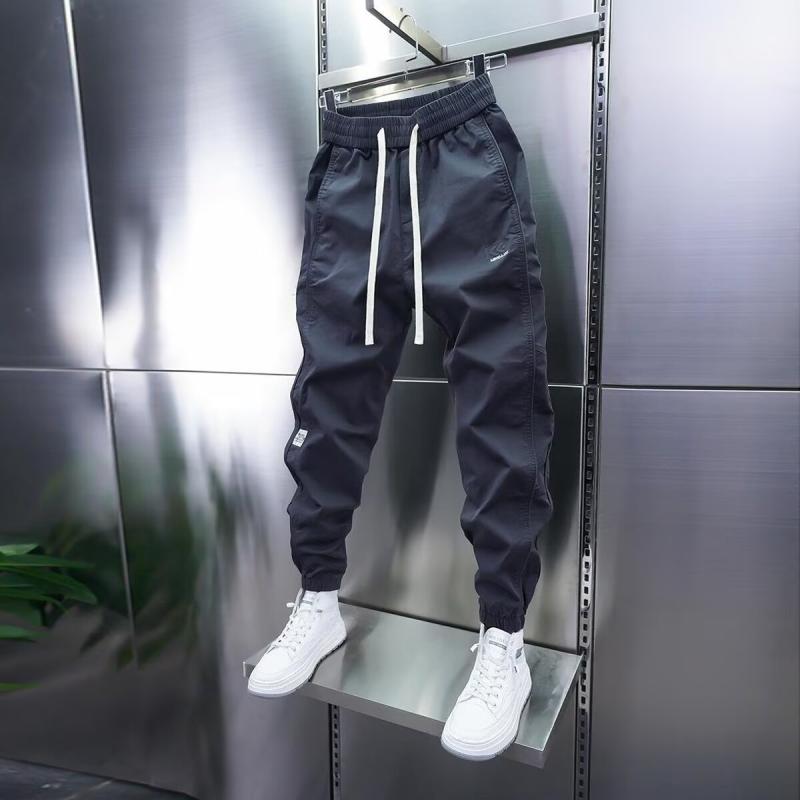 パンツ 男性用 テーパードパンツ スウェットパンツ ストレッチ 裾絞り 灰色 黒色 リラックス ウェア 普段使い