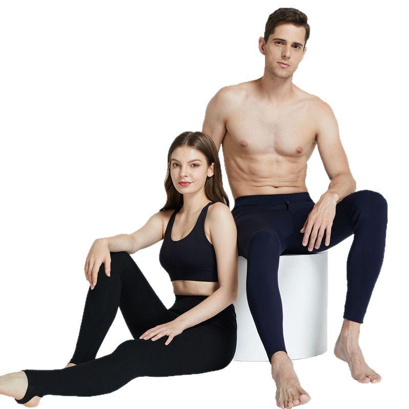 インナー メンズ レディース 桑蚕丝 シルクプロテイン あったか 保温 レギンス スパッツ 男性用 女性用 秋冬 薄手 厚手 モダール 無地