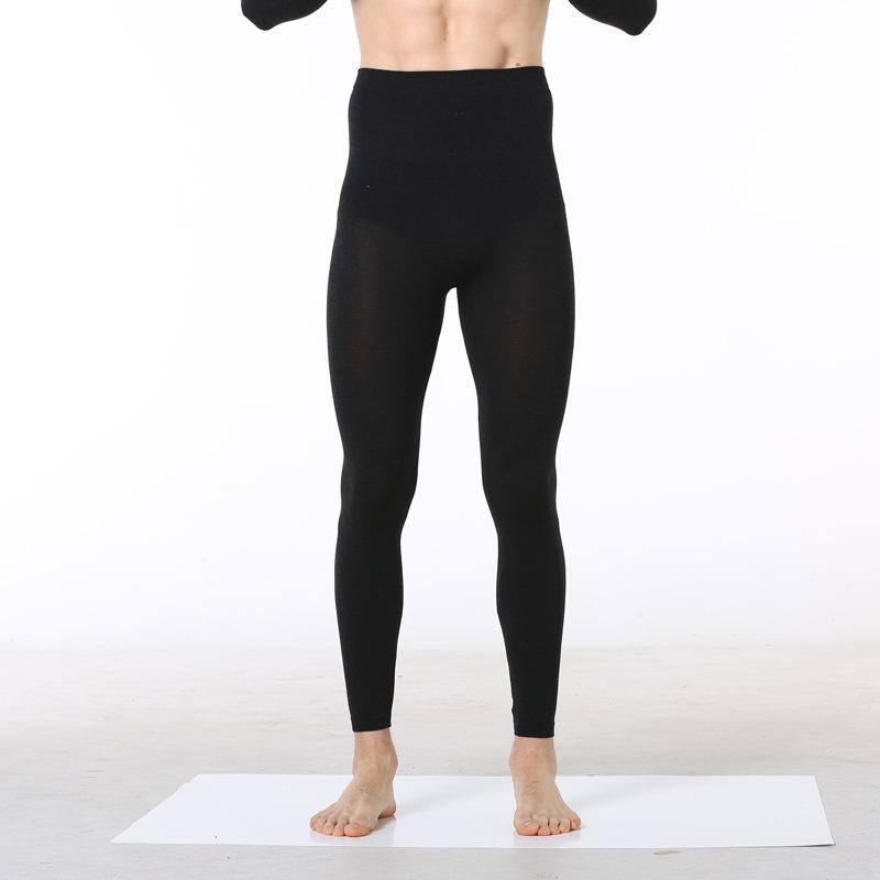 秋裤 メンズ 男性用 無縫製 薄手 レギンス スパッツ インナーパンツ 伸縮性 保温性 ブラック ネイビー ワインレッド