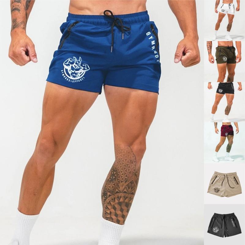 ハーフパンツ メンズ 男性用 スポーツウェア トレーニングパンツ 速乾性 ストレッチ ランニング フィットネス ジム ウェア ブルー ブラック ホワイト