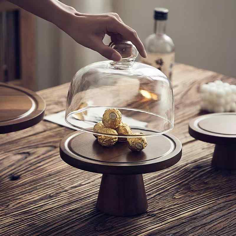 果物皿 菓子器 ケーキスタンド 高坏 供物台 ディスプレイ台 深棕色 軽奢 复古風