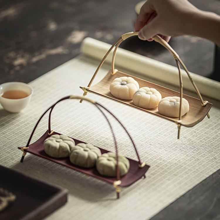 果物皿 竹製提籃 菓子器 焼き菓子 盛皿 竹編み プレート