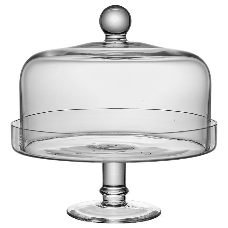 楽天シャドーテールケーキスタンド ガラス製 蓋付き 欧風 新中式 レストラン フルーツ デザート ビュッフェ アフタヌーンティー お菓子 直径30cm