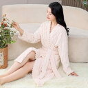 パジャマ レディース メンズ フランネル バスローブ 秋冬 厚手 暖かい ポリエステル 部屋着 寝間着 リラックス ルームウェア ベージュ パープル ピンク グ...