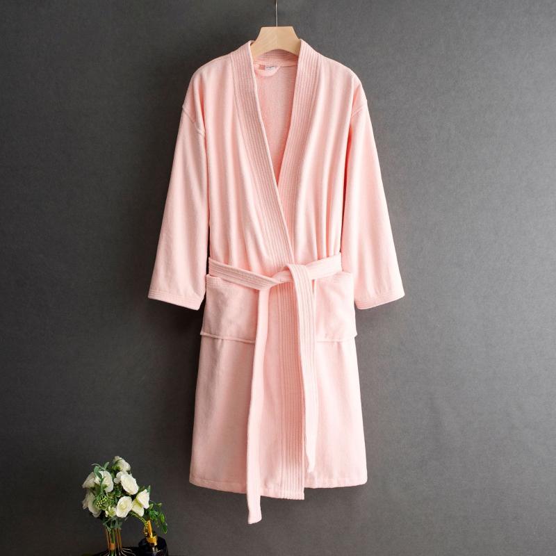 バスローブ ホテル仕様 男女兼用 純綿 タオル地 吸水性 パイル地 春夏秋冬 白色 ピンク系 ブルー グレー S M L XL