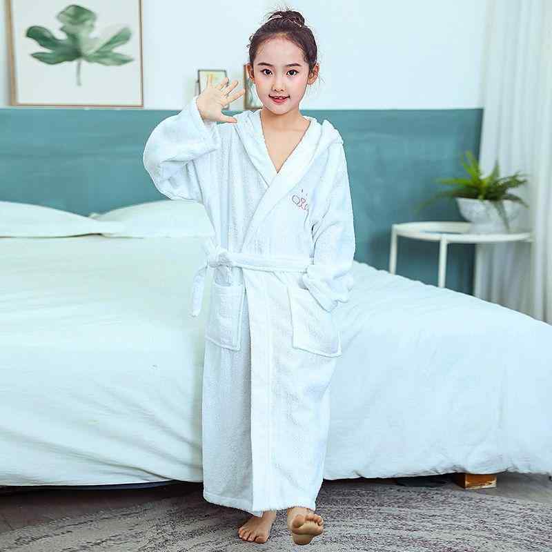 バスローブ キッズ 子供用 男女兼用 綿100％ タオル地 吸水 速乾 フード付き 部屋着 寝巻き かわいい ..