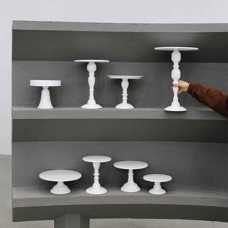 Interior Accessories - ケーキスタンド 欧風 白 鉄製 ケーキトレイ ウェディング道具