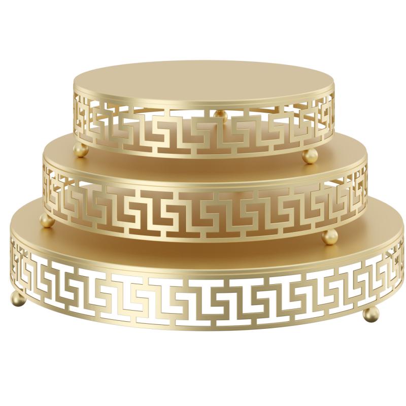 楽天シャドーテールケーキスタンド 結婚式 披露宴 パーティー用 デザート台 スイーツスタンド お菓子 ケーキ フルーツ 飾り台 金色 欧風 穴あきデザイン 白 黒 金 青 赤 黄 緑 銀 ピンク