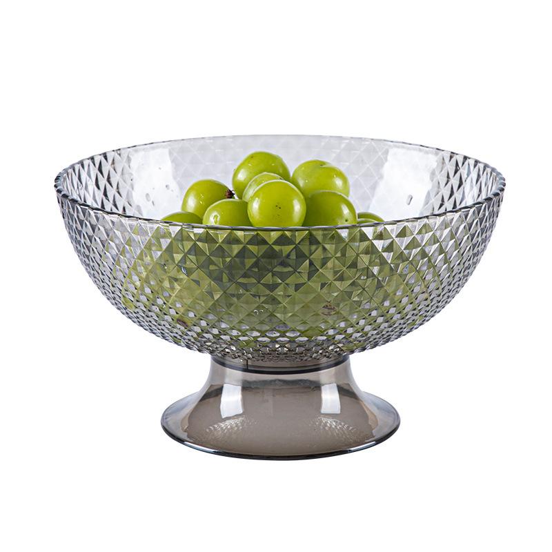 フルーツバスケット 水切りトレー付き 果物かご プラスチック製 コーヒー色 大容量 軽量 卓上 飾り付け(3)