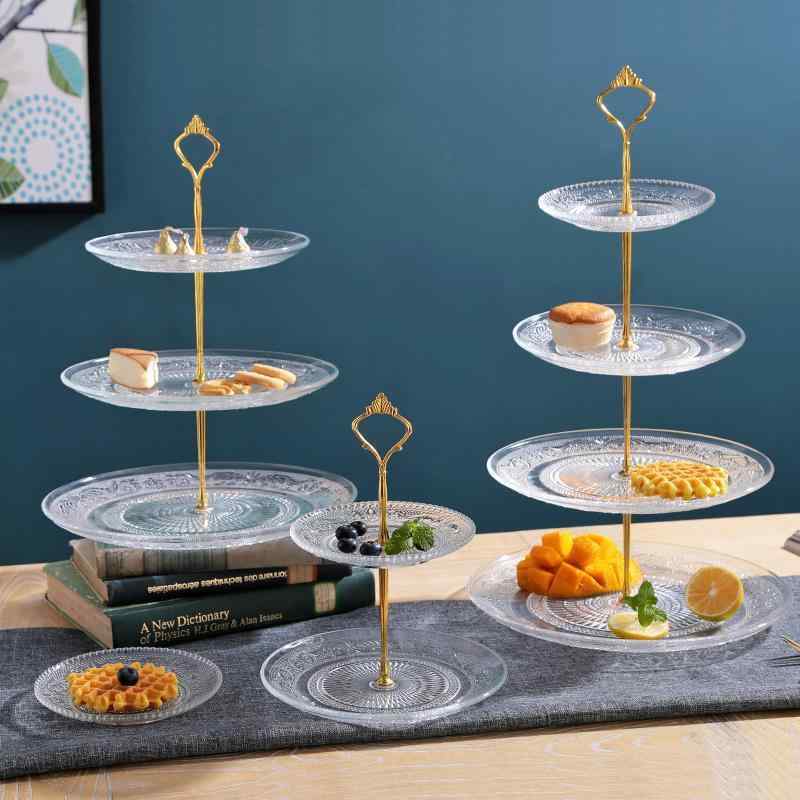 楽天市場】ケーキスタンド 3段 ガラスの通販
