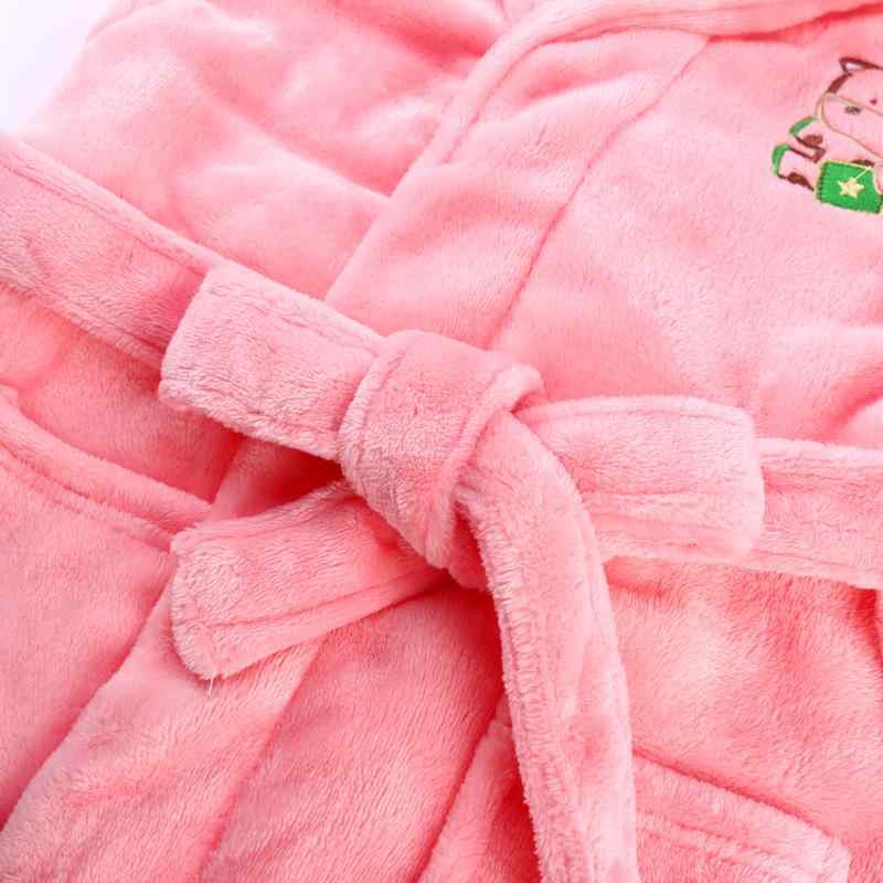 ベビー キッズ バスローブ 子供用 パジャマ フランネル 男の子 女の子 ルームウェア 海老茶色 無帽 灰..