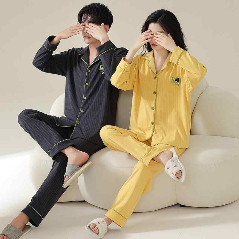 ルームウェア メンズ レディース 秋冬 抗菌 開襟 上下セット pareja シンプル 休闲 長袖 長ズボン 部屋..