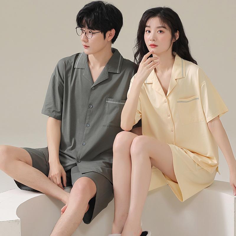 パジャマ レディース メンズ 上下セット 接触冷感 モダール 寝間着 ルームウェア 部屋着 半袖 短パン ..