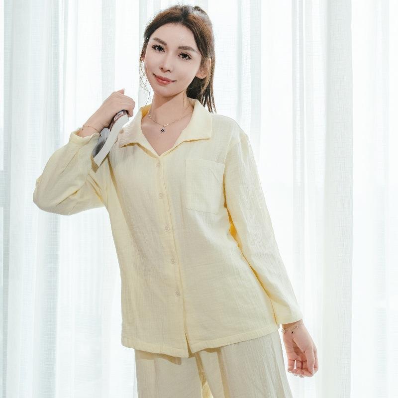 パジャマ メンズ レディース 全綿 コットン 長袖 長ズボン 上下セット Vネック 薄手 ルームウェア 寝間..