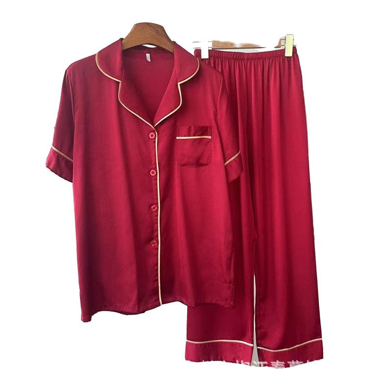 パジャマ メンズ レディース 春秋 半袖 長ズボン 上下セット 夫婦 結婚祝い 新婚 寝間着 ルームウェア ..